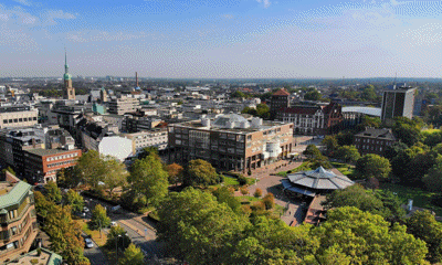 Aerial view Dortmund city center.